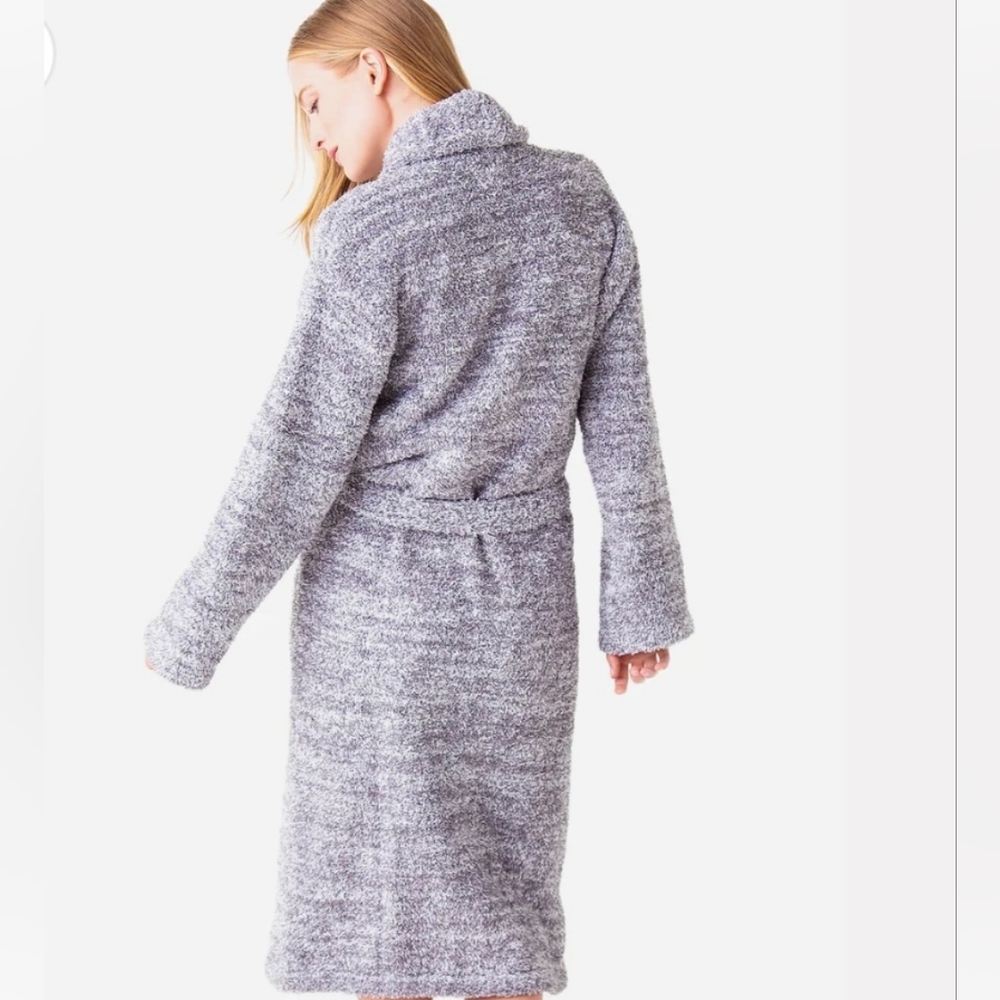 Barefoot Dreams Cozy Heather's Robe graphite 2 NWT